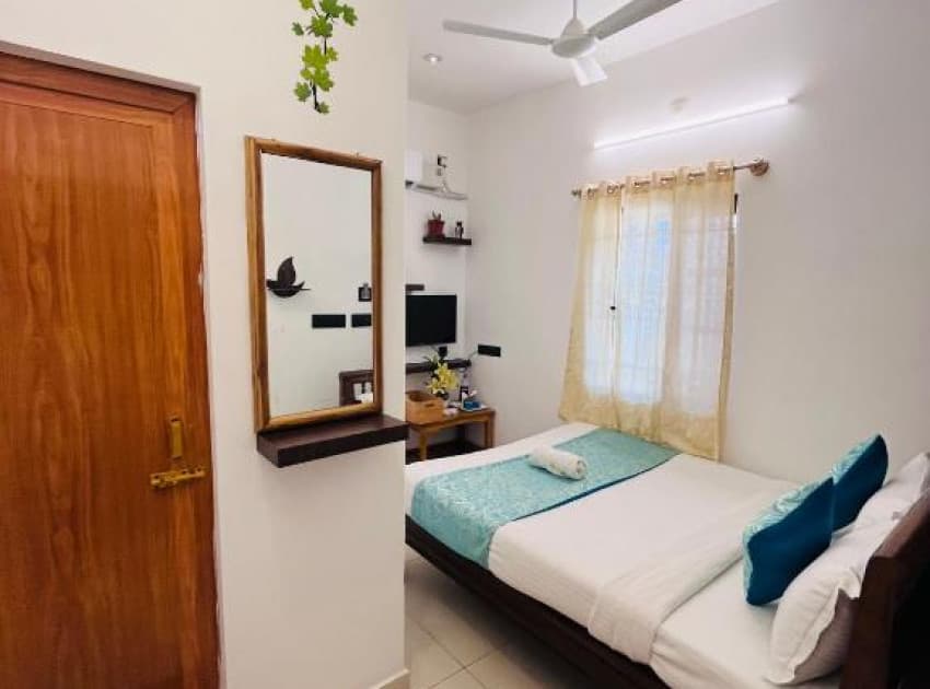 Book Double Room with Private Bathroom room in Pondicherry
